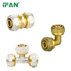 FREE SAMPLE Tee Cross Union Coupling Thread Multi-Type Male Female Reducing Elbow Pex Fittings Brass Compression Fitting