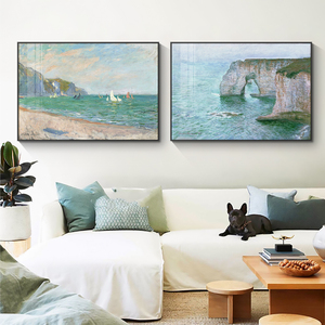Claude <span class=keywords><strong>monet</strong></span> nghệ thuật vẽ tranh vải in ấn tượng mặt trời mọc tường nghệ thuật trang trí tường phòng khách - Product Image 5