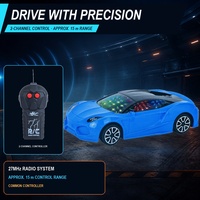 Voiture de course télécommandée abordable avec éclairage 3D, corps en plastique durable et système radio 27 MHz – Idéale comme cadeau de Noël