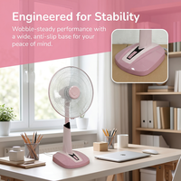 Ventilador de Pie y de Mesa 2 en 1 de 16 Pulgadas al por Mayor, Ventilador de Pedestal Silencioso con Altura Ajustable para Importadores de Productos para el Hogar