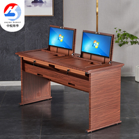Bureau avec ordinateur rabattable Bureau d'ordinateur de laboratoire Bureau avec écran caché pour une personne ou plus