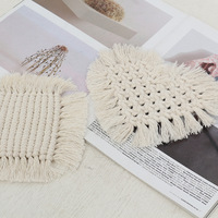 Sous-verres tissés à la main personnalisés, décoration bohème nordique pour la maison, tapis isolants en corde de coton, sets de table