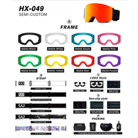 Masque de ski à verres polarisés relevables, lunettes de snowboard, protection UV400, équipement de sécurité pour sports de neige, lunettes de ski OEM, logo personnalisé