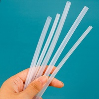 Pailles à boire en silicone transparent de qualité alimentaire pour biberons et gobelets, écologiques, et flexibles pour l'inhalation d'hydrogène