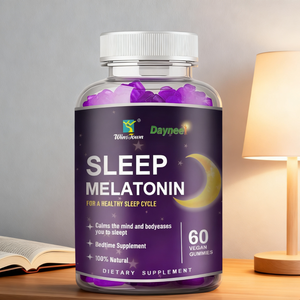 Gummies de mélatonine à marque privée OEM avec L-Théanine, supplément végétalien pour le sommeil, favorisant un cycle de sommeil sain et soulageant le stress - Product Image 1