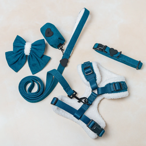 애완동물 목줄 귀여운 플러시 애완동물 하네스 조절 가능한 겨울용 따뜻한 애완동물 하네스 용품 맞춤형 - Product Image 4