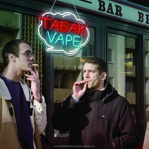 Letrero LED de neón acrílico para tienda de tabaco y cigarrillos electrónicos, luz indicadora colgante para interiores y exteriores, tablero de exhibición con luz indicadora para tienda, 5V 12V - Product Image 1