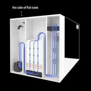 <span class=keywords><strong>Aquarium</strong></span> de salon de petite taille avec plateau en verre ultra-blanc, paysage écologique, filtre latéral, changement d'eau sans oxygène - Product Image 3