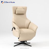 K1 Echtleder Dual-Motor Power-Lift Relaxsessel mit 270°-Funktion °   Drehbar, Unendlich Positionierbar, Magnetische Fernbedienung