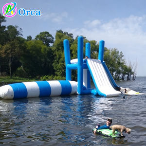 Tour <span class=keywords><strong>de</strong></span> saut gonflable flottante pour parc aquatique personnalisé, tour d'<span class=keywords><strong>action</strong></span> aquatique gonflable flottante avec toboggan et blob aquatique - Product Image 2