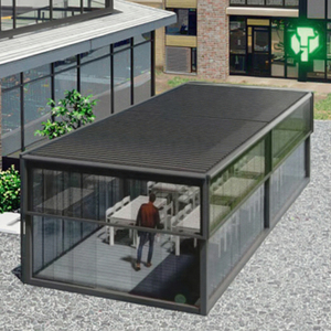 Pérgola <span class=keywords><strong>solar</strong></span> <span class=keywords><strong>fotovoltaica</strong></span> personalizada OEM/ODM, parasol, pérgola de aluminio con persianas motorizadas con sistema de paneles solares - Product Image 1