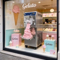 Industriële ijsmachine met grote capaciteit (56-108L), voor Italiaans gelato.