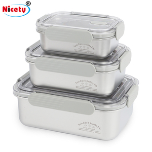Tươi Tủ Lạnh Kín Thực Phẩm Lưu Trữ Hộp Rò Rỉ Bằng Chứng Tái Sử Dụng Thép Không Gỉ Thực Phẩm Container Với Nắp - Product Image 1