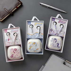 Casque <span class=keywords><strong>filaire</strong></span> Kiki-534 à thème dessin animé avec connecteur Type-C, pochette de rangement incluse, câble de 1,2 mètre, entièrement compatible - Product Image 2