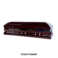 Cercueil et urne funéraire américains en bois de peuplier pour adultes, avec couleur et taille personnalisables pour l'enterrement