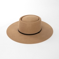 Chapeau Fedora polyvalent et simple avec décoration de ceinture, chapeau haut de forme, nouveau style 2025, large bord rétro, chapeau en feutre 100% laine