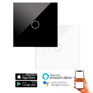 Interruptor táctil simple wifi, color negro - control remoto, fácil instalación, compatible con dispositivos inteligentes - Product Image 1