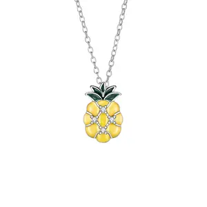 Summer island série ananas collier bijoux haute qualité féminité petit luminaire frais chaîne pas cher