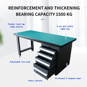 उच्च गुणवत्ता विरोधी स्थिर भारी शुल्क कार्यशाला तालिका रखरखाव संचालन कार्य मेज लकड़ी वर्कबेंच लैब वर्कबेंच - Product Image 2