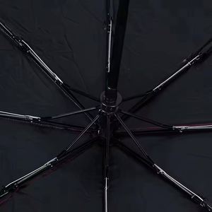 Factory Custom 8K 3Fold Automatic Affordable <b>Windproof</b> Extra Large Pongee <b>Umbrella</b> for Business LOGO, Rain and Sun Protection - Product Image 5