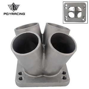 ท่อร่วมไอเสียเทอร์โบ Poyracing แบบ 4 รู สำหรับเทอร์โบชาร์จเจอร์ T3 T4 - Product Image 1
