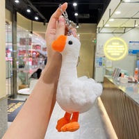 Gantungan Kunci Boneka Angsa Putih Super Lembut dan Lucu, Isi Kapas PP, Aksesoris Ransel Pelajar, Bebek Kuning untuk Mobil