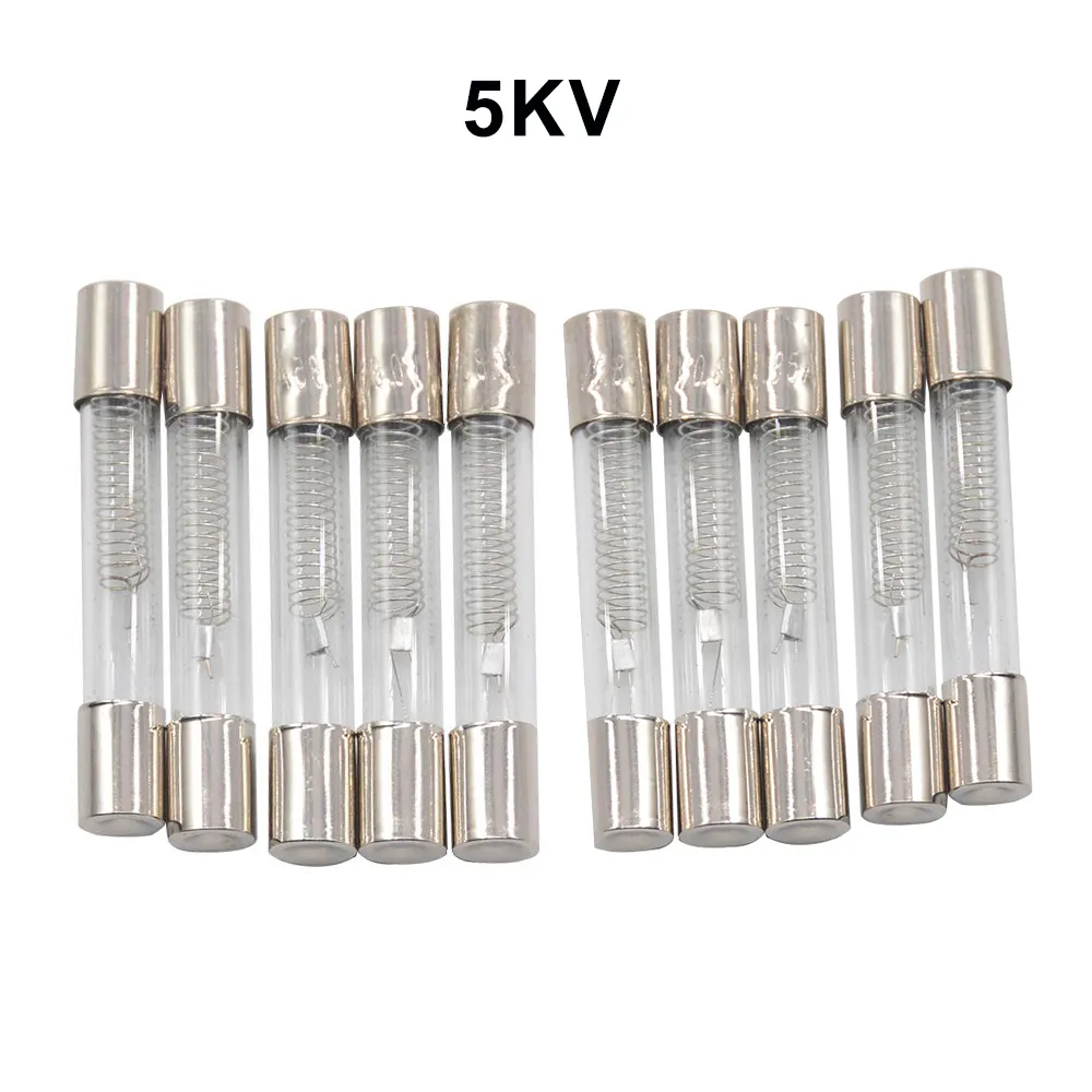 SDPSI10pcs 5KV Special Microwave Oven Fuse 6*40mm 0.65 0.7 0.75 0.8 0.9 A Glass Tube Fuse 5000V 700MA 6x40mm High-Pressure Fuse