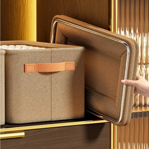 Household Clothes Storage Box Living Room Bedroom Storage Box Large Capacity Wardrobe Drawer Clothing Pants Storage Box Hot Sale