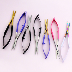 Tijeras de primavera para manicura de cutículas de alta calidad, tijeras rectas Extra afiladas para micropestañas, tijeras para cejas, pelo de nariz, tijeras injertadas - Product Image 1
