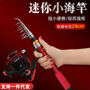 Canne à pêche télescopique mini 4M avec guides SIC, action moyenne rapide, pour la pêche en mer avec moulinet et appâts - Product Image 4