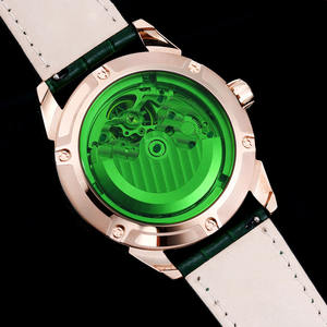 Montre mécanique pour homme Lucky Emerald Green Mystical Totem, montre-bracelet de luxe sertie de diamants, cadeau de fête haut de gamme pour homme - Product Image 4
