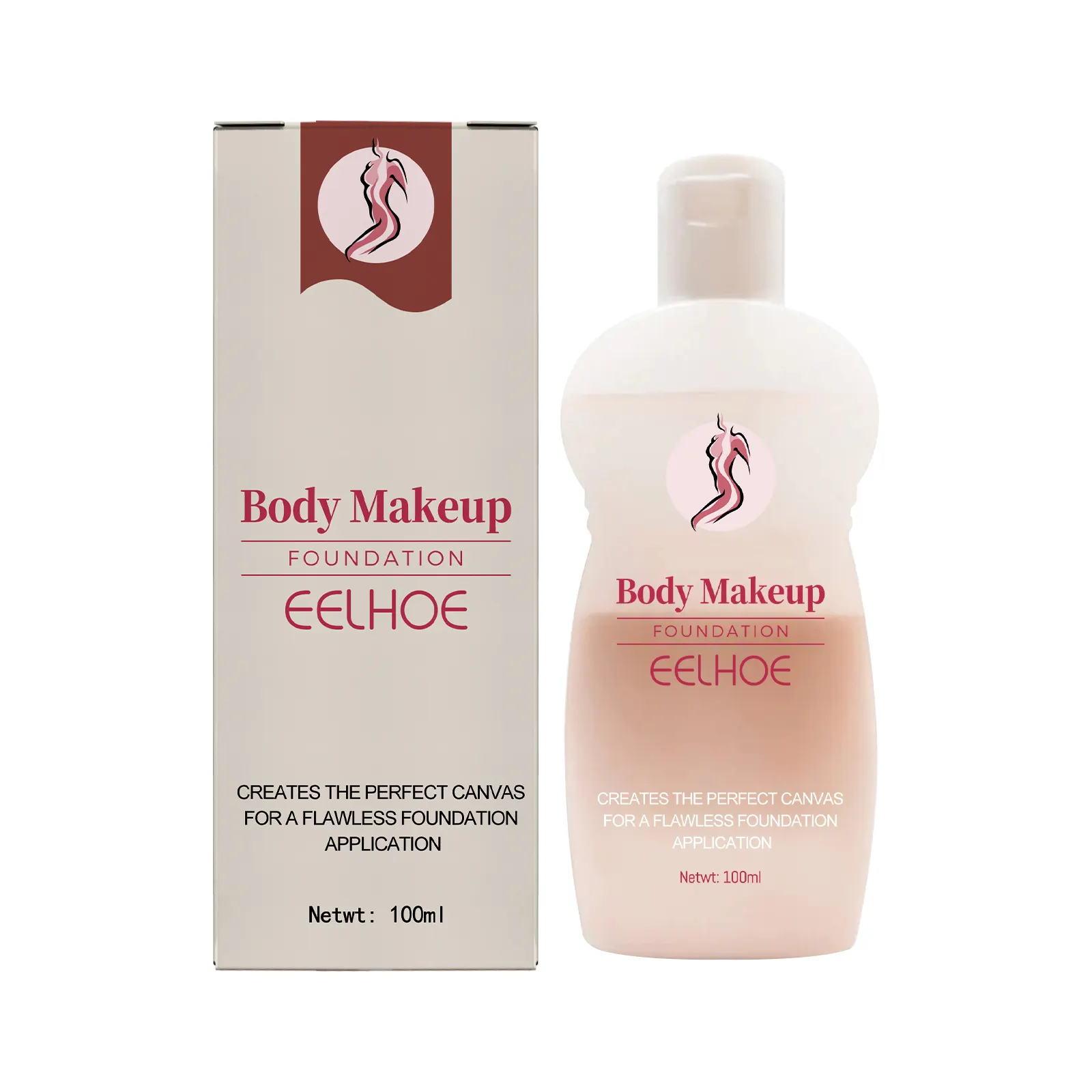 Custom logo black body foundation makeup Cover the scar stretch mark liquid foundation for body