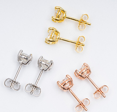 diamond earrings lab stud 3ct