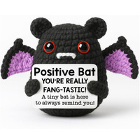 Produk Rajutan Tangan Murni, Ornamen Kecil Penghilang Stres yang Inspiratif, Boneka Kelelawar Lucu Baru untuk Halloween & Natal