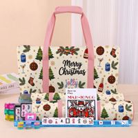 Nouveau sac de mahjong de Noël personnalisé - Ensemble de sacs fins, multifonctionnels, grande capacité, sac de rangement pratique