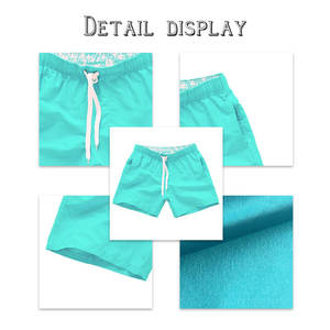 Shorts <span class=keywords><strong>de</strong></span> sport décontractés <span class=keywords><strong>de</strong></span> haute qualité à taille mi-haute, personnalisables avec logo, séchage rapide, couleur unie, pour la plage, la course à pied, les sports, pour hommes - Product Image 3