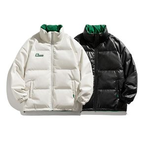 2023 veste en cuir brillant pour garçons hommes veste de mode en plein air en cuir <span class=keywords><strong>noir</strong></span> doudoune - Product Image 1