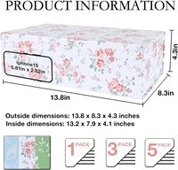 Boîte cadeau florale en carton rose avec couvercles magnétiques, pliable, rigide, grande taille, pour demande en mariage, matériaux recyclés, finition mate UV