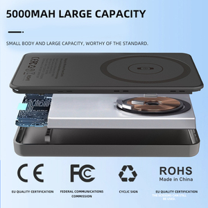 Pin dự phòng dạng pin bán rắn bảo mật cao 5000mAh Mag 3 trong 1, sử dụng an toàn, sạc không dây 15W cho iPhone 17, tai nghe và đồng hồ - Product Image 2