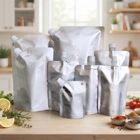 Pochettes souples transparentes personnalisables avec bec verseur pour liquides, recyclables, 4L 5L, pour boissons, traiteur, eau, sauces, condiments, lait, coca