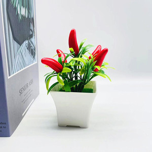 Vaso Bonsai fiore artificiale all'ingrosso con vaso finto di plastica piccolo fioriera per la casa bagno scrivania arredamento per il nuovo anno - Product Image 5