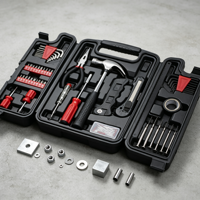 Lot de 142 outils à main en acier au carbone avec mallette de transport robuste, disponible en version OEM