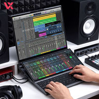 Özel 16 İnç + 14 İnç Dokunmatik Panelli Çift Ekranlı Laptop Toptan Müzik Prodüksiyon DJ Stüdyosu Ses Mühendisliği Notebook Bilgisayar OEM