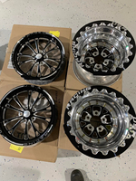 RCSR Nouvelles jantes en aluminium noir brillant forgé à rayons multiples 130 mm PCD 5x120/5x114.3 15-17 pouces Beadlock pour voitures de course de dragster 5 ans