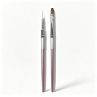 Ensemble de pinceaux pour nail art HIDI de haute qualité en nylon avec support de stylo en métal, logo personnalisé, idéal pour les salons de manucure