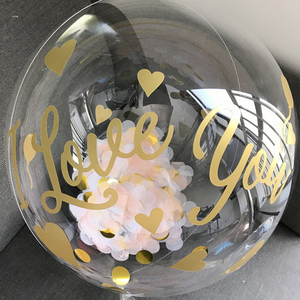 بالونات بوبو الفقاعية الشفافة المضيئة مقاس 18 بوصة لتزيين حفلات أعياد الميلاد والزفاف والكريسماس، بالونات هيليوم - Product Image 2