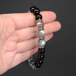 Natural Stone <b>Bracelet</b> Colorful Glass Beaded Business Prosperity Innovative Best Seller Maintenance Tips Card - Product Image 1