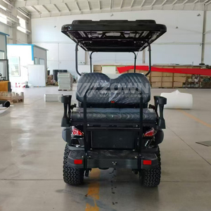 Excellent fabricant de voiturettes de golf électriques noires 6 places, véhicule de tourisme, véhicule pour parcours de golf, club-house et zone de réception, buggy de golf - Product Image 5