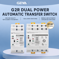 GEYA G2R ATS Saklar Transfer Otomatis Daya Ganda Tingkat PC 2P 4P 220V 25A Saklar Pengalih Cepat Manual Otomatis Berbasis Milidetik