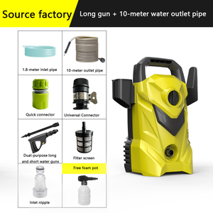 Mesin Cuci Mobil Vertikal Bertekanan Tinggi Genggam Portabel Otomatis Penuh Pistol Semprot Air Pompa Air - Product Image 3